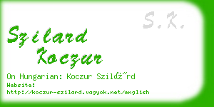 szilard koczur business card